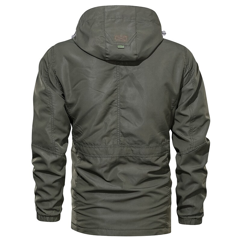 Men's Waterproof Rain Jacket Military Cargo Jacket Tactical Jacket Cas
