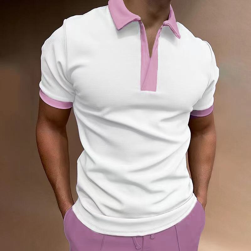Men's Outdoor Golf Street Casual Breathable Comfortable Light Plain Short Sleeve Polo Shirt