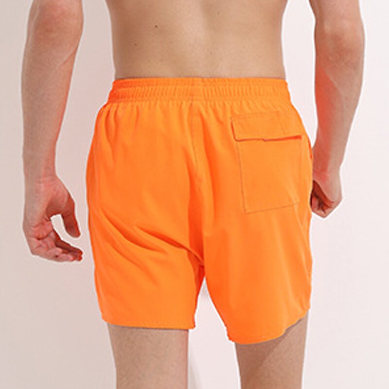 Men's Board Shorts Swim Shorts Swim Trunks Summer Shorts Beach Shorts Pocket Drawstring Elastic Waist Plain Quick Dry Outdoor Casual Holiday Boho Hawaiian Pink Orange