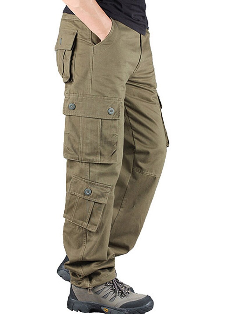 Men's Military Work Pants Hiking Cargo Pants Tactical Pants 8 Pockets 