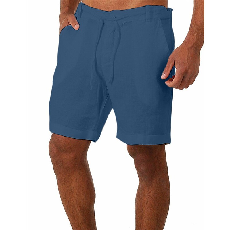 Men's Outdoor Beach Hawaiian Vacation Breathable Drawstring Comfortable Light Plain Shorts