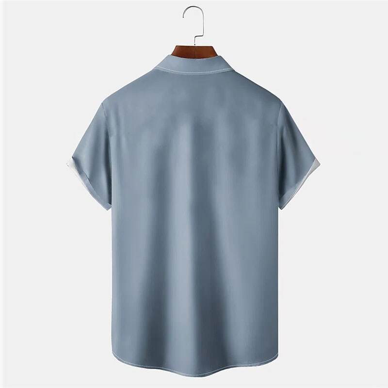 Men's Coconut Tree Graphic Prints Turndown Button-Down Short Sleeves  Hawaiian Shirt