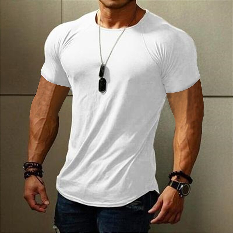 Men's Waffle Shirt Solid Colored Crew Neck Black White Army Green Blue Gray Casual Daily Sleeveless Print Clothing Apparel Cool Casual