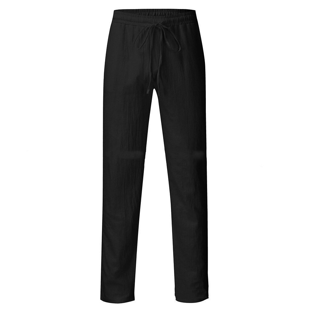 Men's cotton and linen light and comfortable trousers