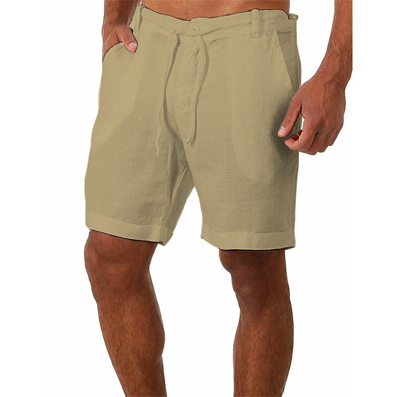 Men's Outdoor Beach Hawaiian Vacation Breathable Drawstring Comfortable Light Plain Shorts