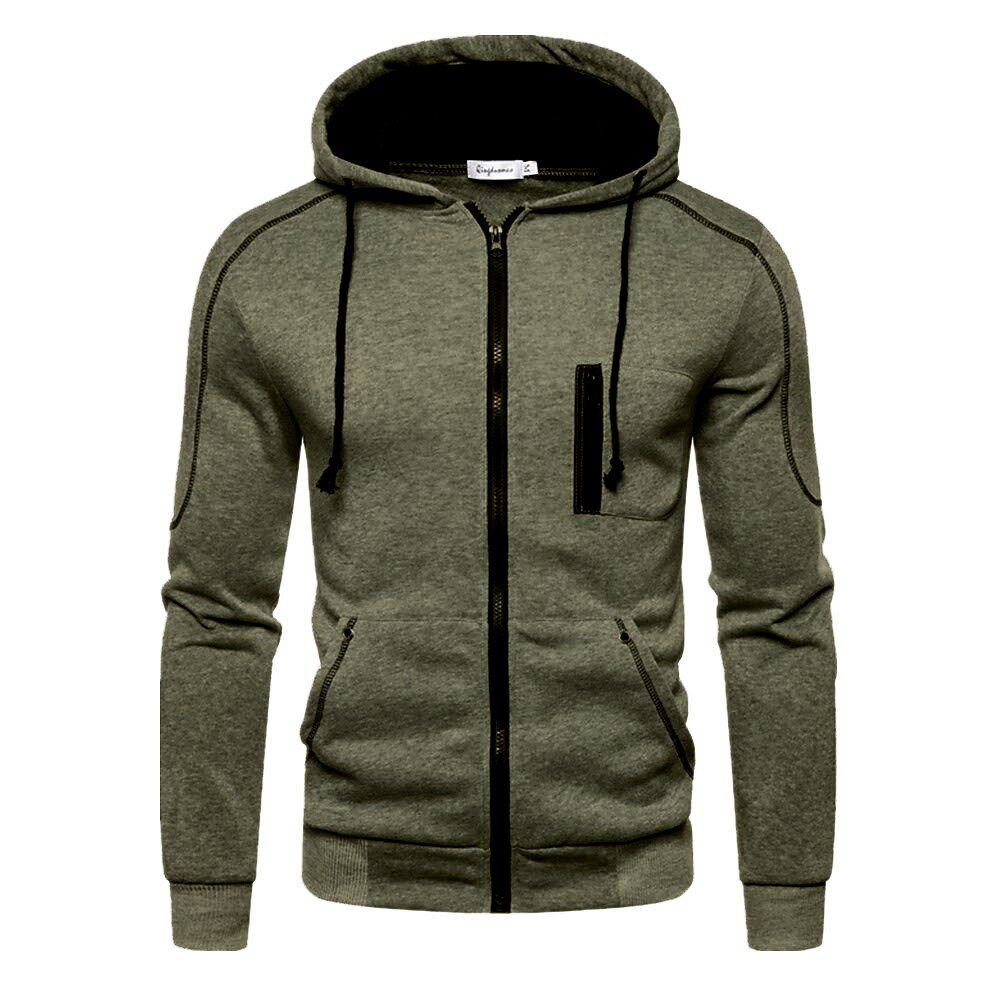 Men's Hoodie Black Army Green Light gray Red Navy Blue Hooded Color Block Fleece Cool Casual Essential Winter Clothing Apparel Hoodies Sweatshirts