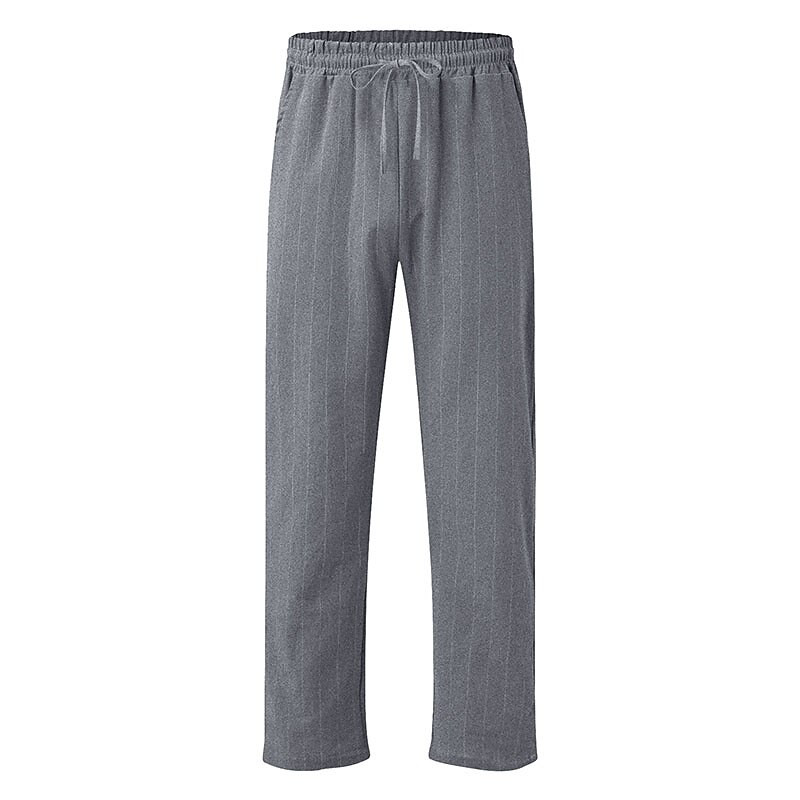 Men's Pocket Stripe Comfort Breathable Linen Pants