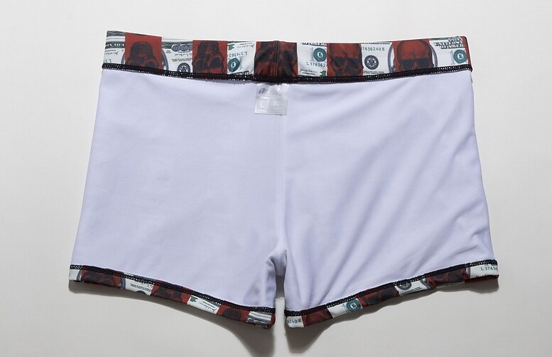 Men's Swimming Sport Quick Dry Breathable Stretch Button Pattern Print Swimming Trunks