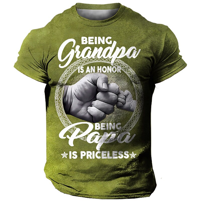 Men's Outdoor Street Casual Vintage Comfortable Breathable Soft Letter Print Short Sleeve T Shirt