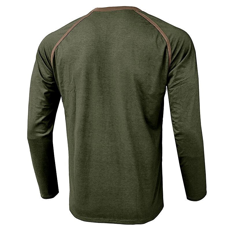 2023 Men's Long-Sleeved Henley Shirt