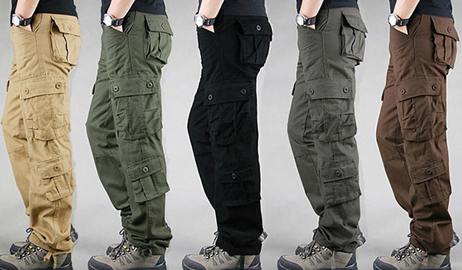 Men's Military Work Pants Hiking Cargo Pants Tactical Pants 8 Pockets 