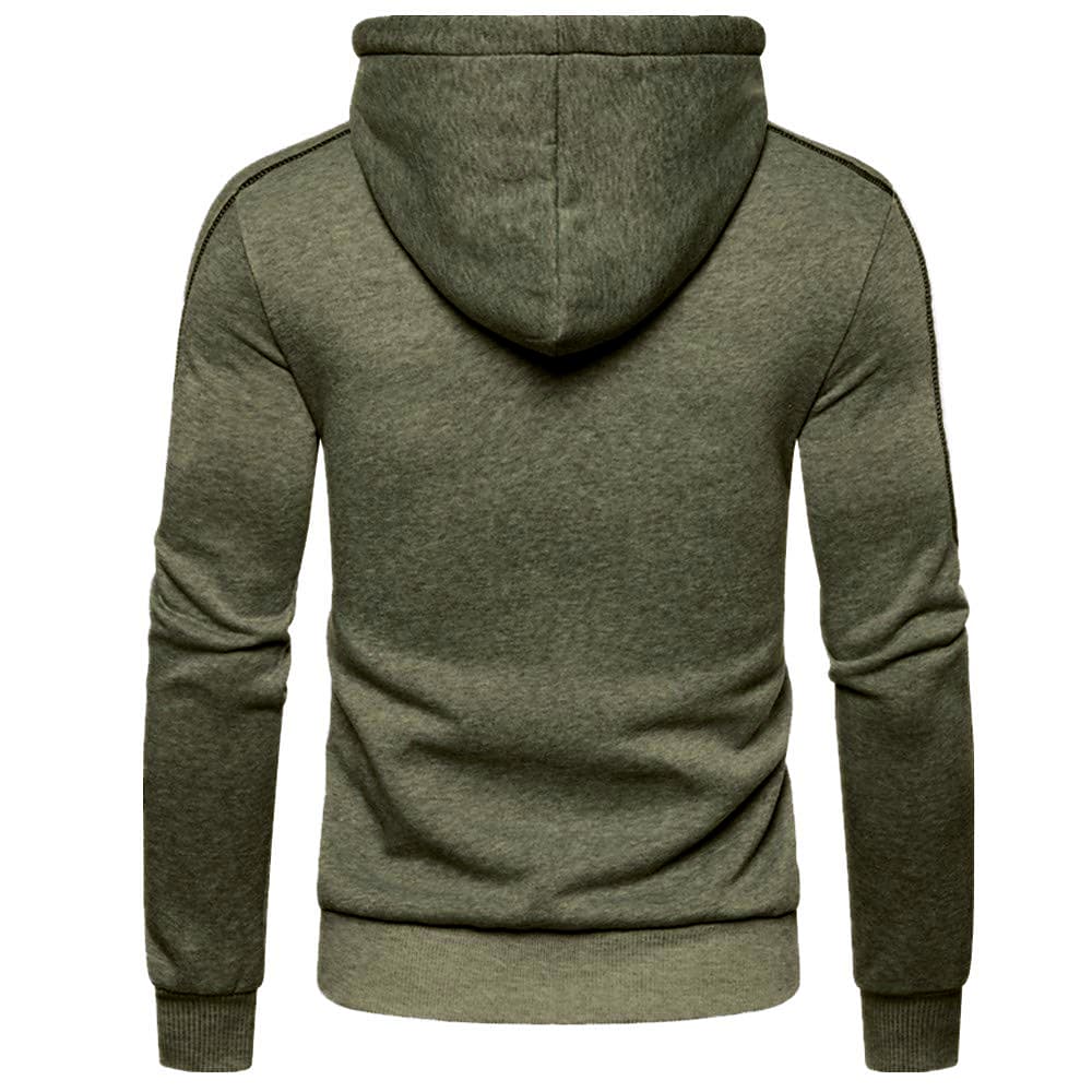 Men's Hoodie Black Army Green Light gray Red Navy Blue Hooded Color Block Fleece Cool Casual Essential Winter Clothing Apparel Hoodies Sweatshirts