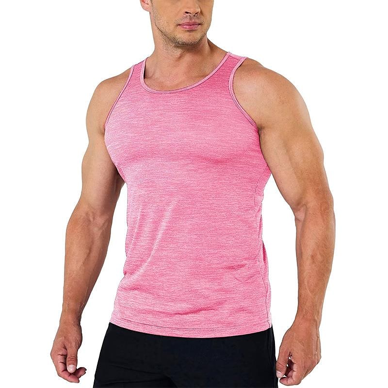 Men's Outdoor Runing Fitness Sport Wear Resistant Comfortable Breathable Solid Color Sleeveless Vest