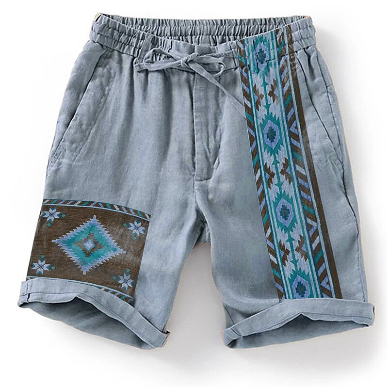 Men's Outdoor Beach Hawaiian Vacation Breathable Drawstring Comfortable Light Pattern Print Shorts