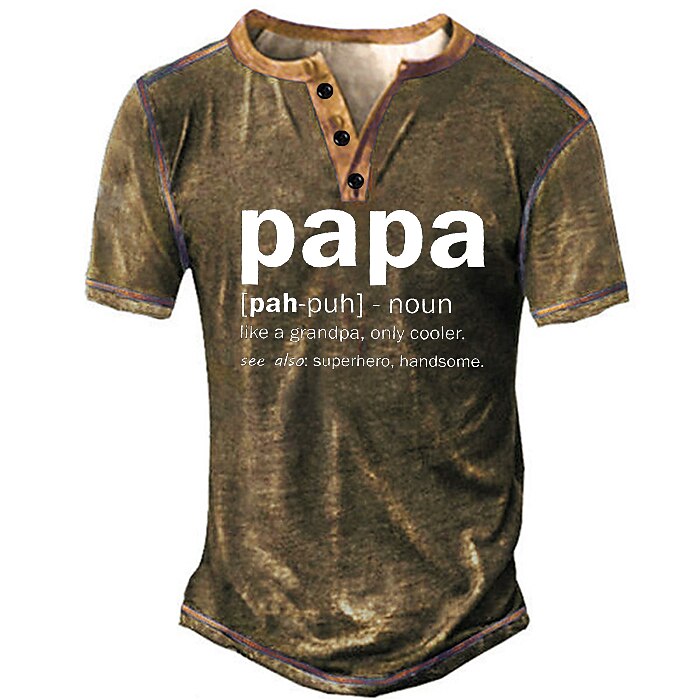 Men's  Letter Crew Neck  Print Short Sleeves T-shirt