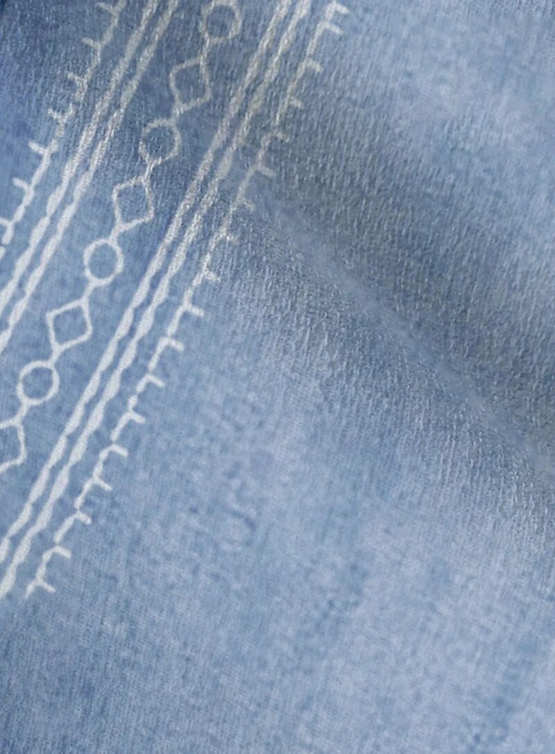 Men's Casual  Striped Lapel Hawaiian Short Sleeve  Linen Shirt 