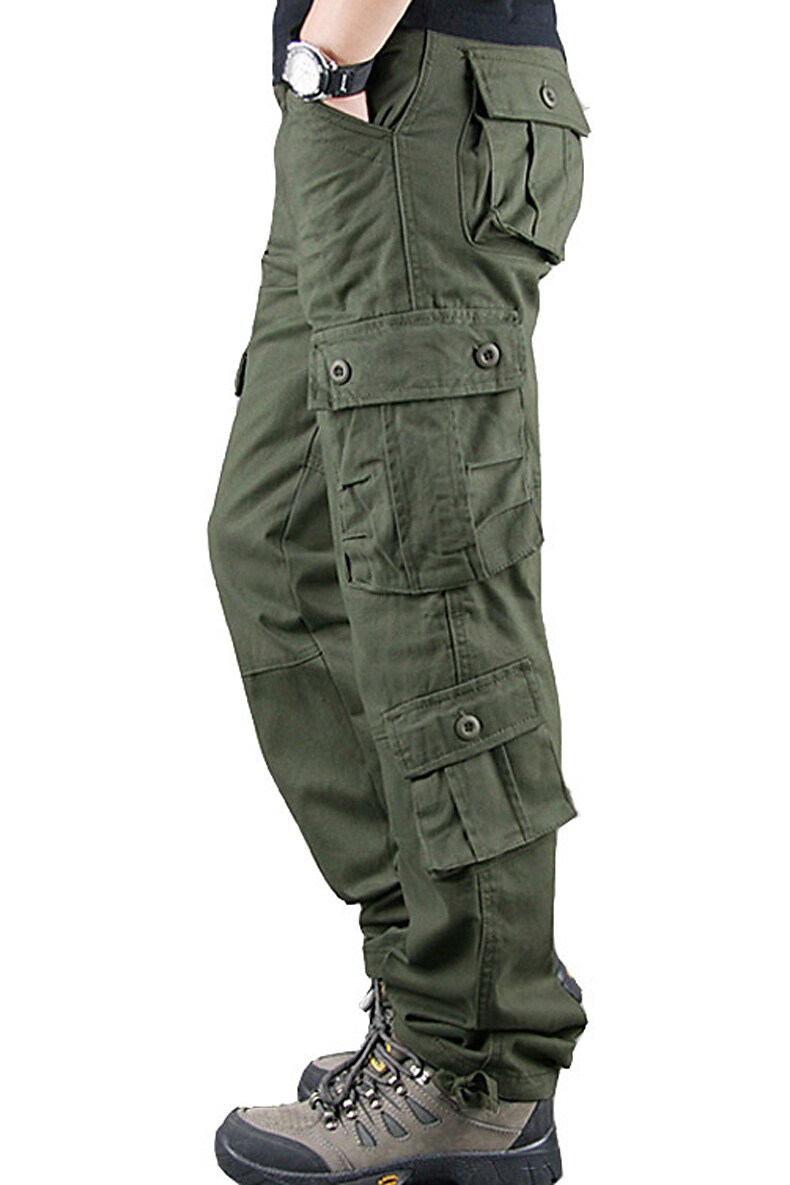 Men's Military Work Pants Hiking Cargo Pants Tactical Pants 8 Pockets 