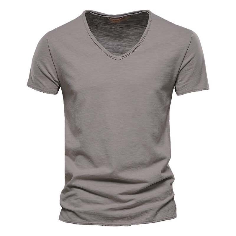 Men's Moisture Wicking Plain V Neck Short Sleeve T-shirt