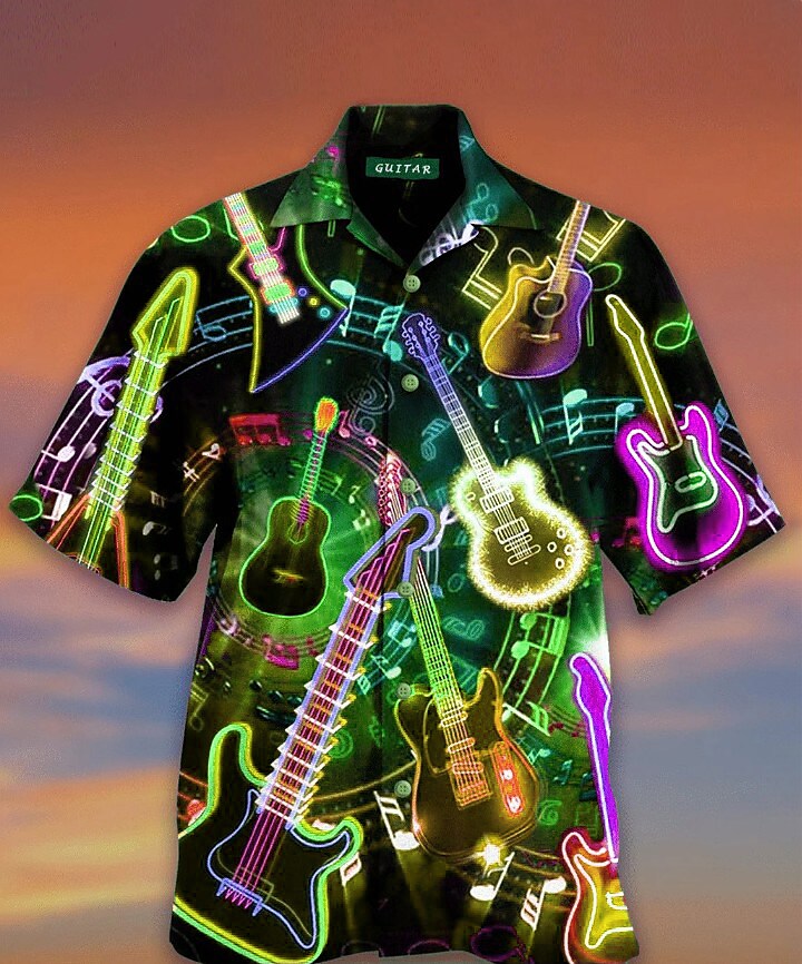 Men's Musical Instrument Short Sleeve Shirt