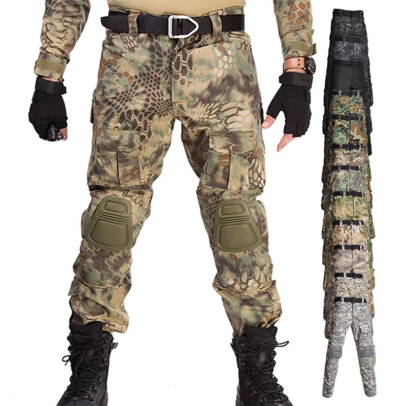 Men's Cargo Pants Work Pants Tactical Pants Military Camo Outdoor Rips