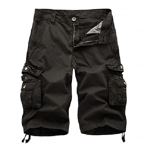 Men's Hiking  Zipper Pocket Classic Plain Outdoor Cargo Shorts