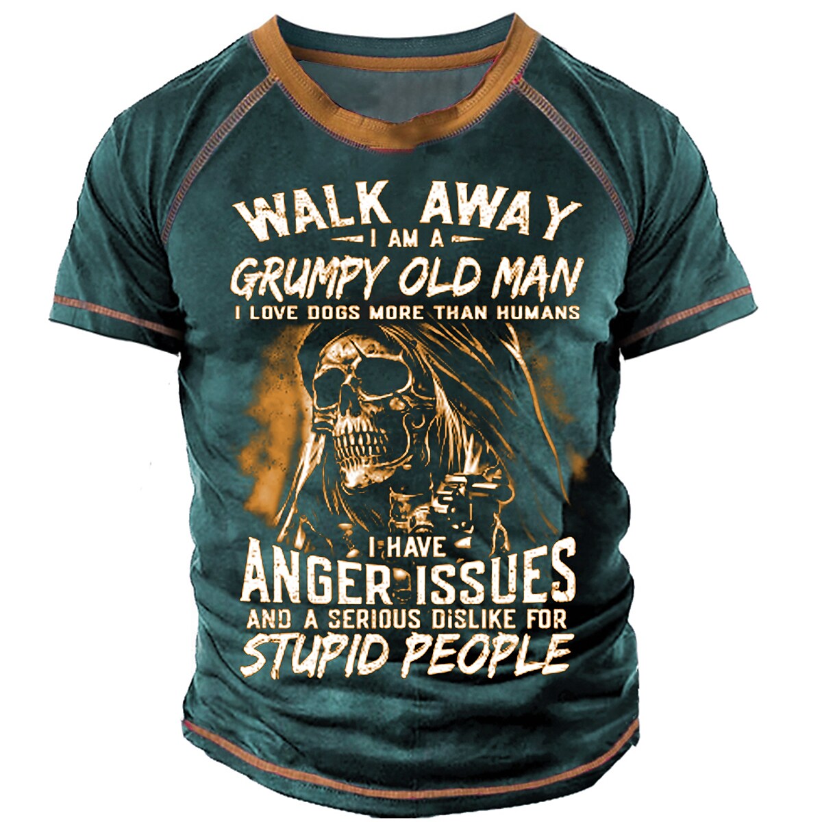 Men's Graphic Letter Crew Neck 3D Print Outdoor Casual Short Sleeve T-shirt