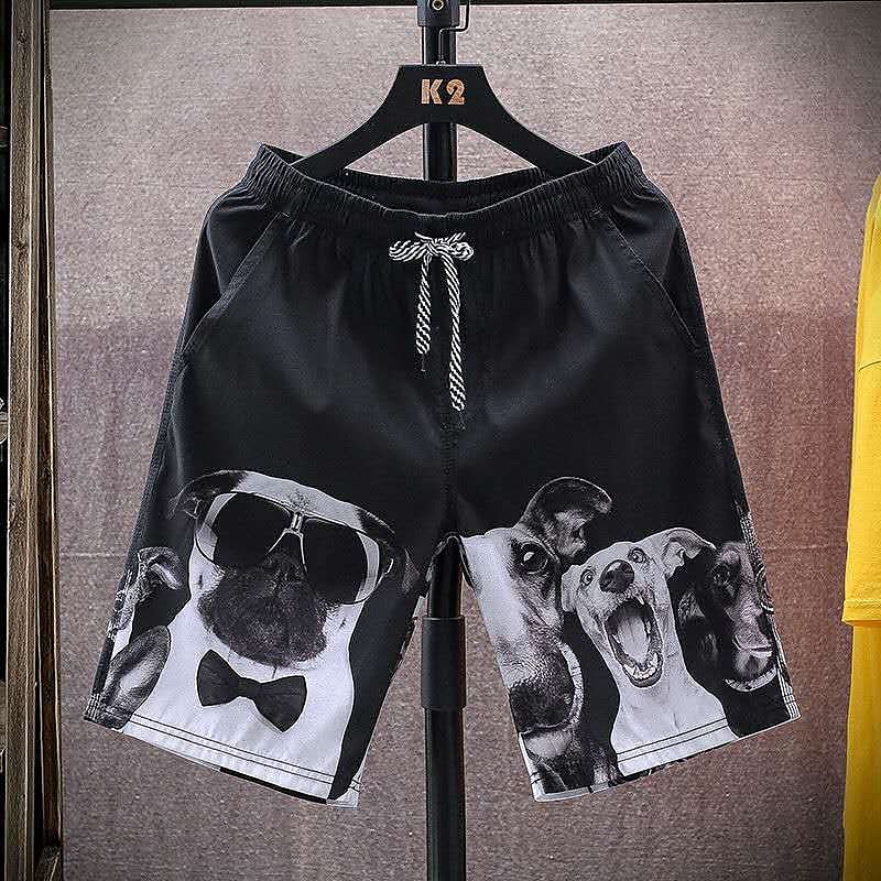 Men's Pocket Drawstring Straight Leg  Plaid Color Block Swim Shorts