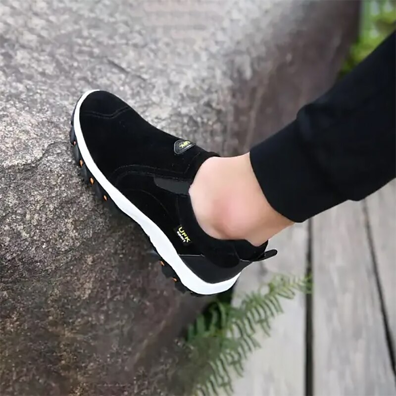 Men's Loafers & Slip-Ons Plus Size Slip-on Sneakers Classic Casual Outdoor Daily Walking Shoes Canvas Breathable Dark Grey Black Yellow Slogan Summer