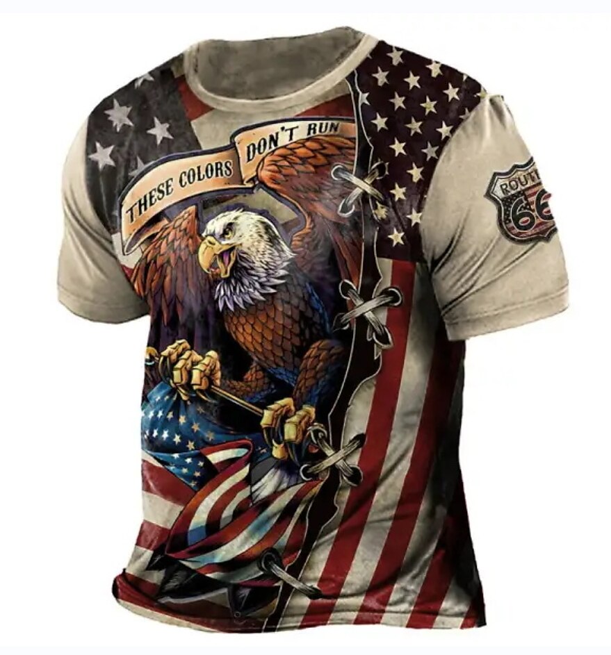 Men's Vintage American Eagle Route 66 Short Sleeve T-Shirt