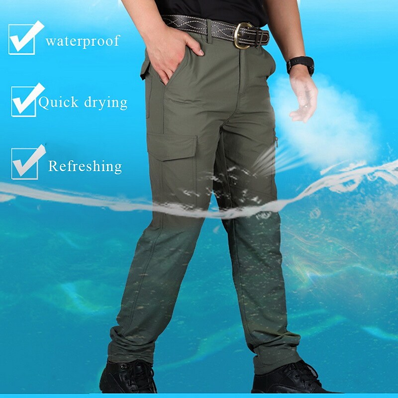 Men's Waterproof  Ripstop Quick Dry Outdoor Hiking Cargo Pants