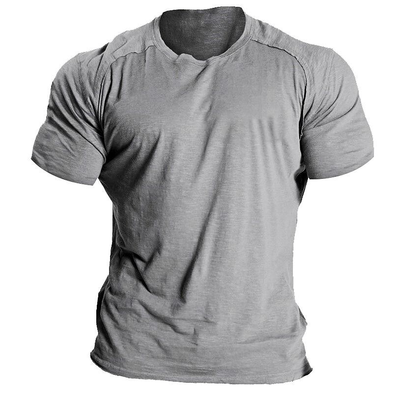 2023 summer new product solid color raglan short sleeve men's daily ca