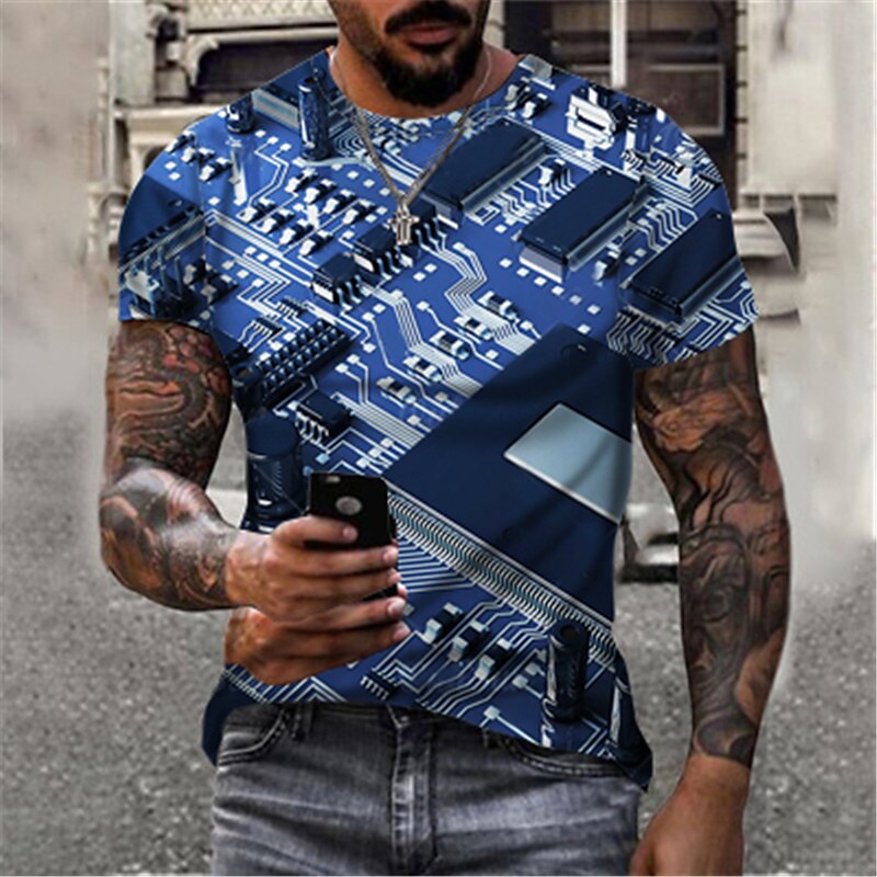 Men's Machine Print T-shirt（Designer）