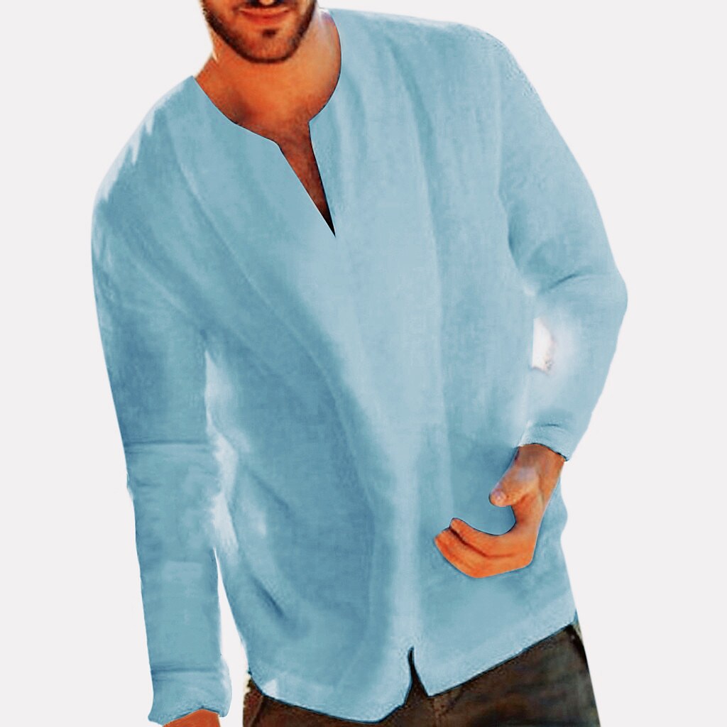 Men's Solid Color Collar Street Causal Classic Style Long Sleeve Tops 
