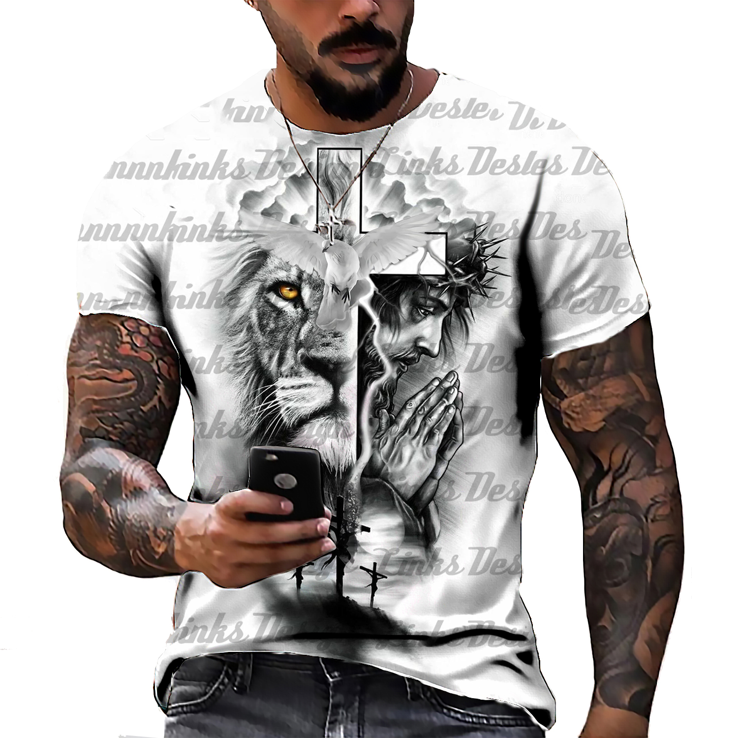 Men's Lion Print T-shirt