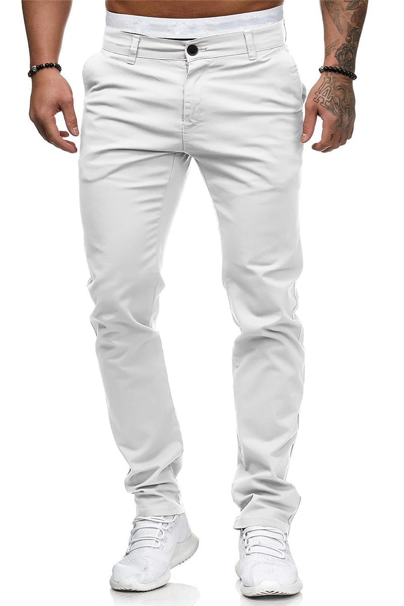 Men‘s Casual Chino Breathable Soft Straight Pants 