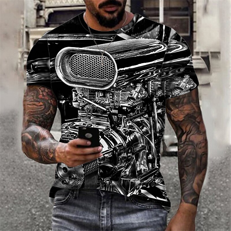 Men's Machine Print T-shirt（Designer）