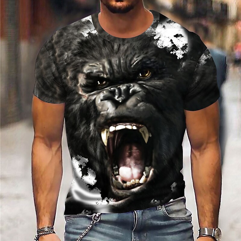 Men's Orangutan Animal Print T-shirt（Designer）
