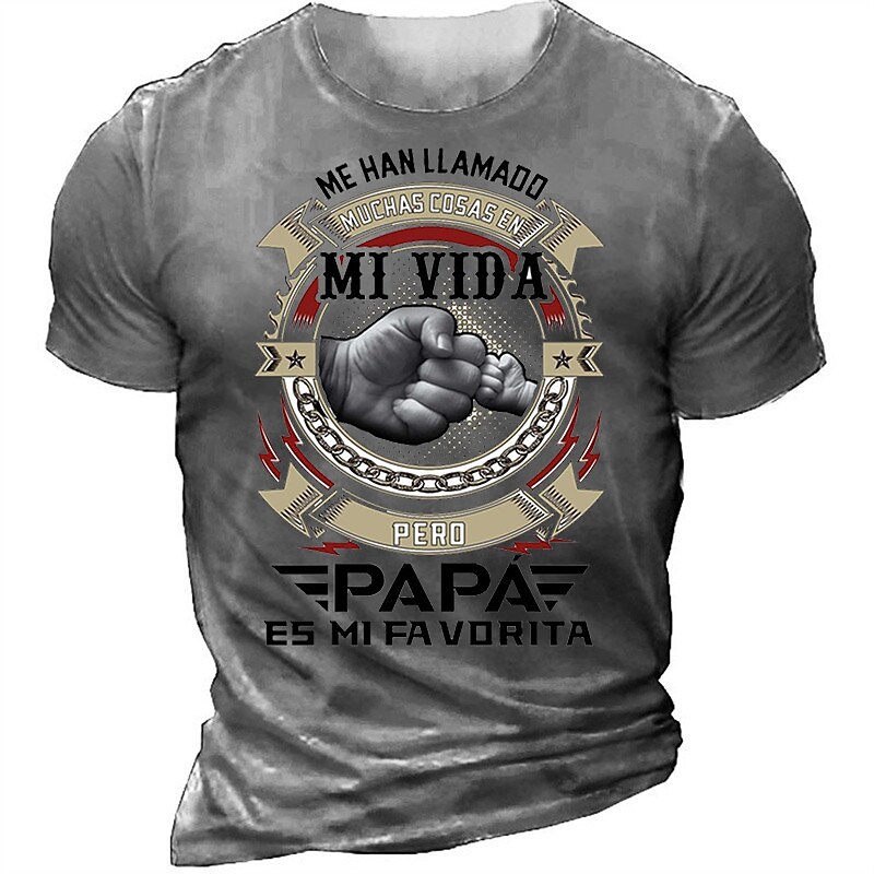 Men's 3D Print PAPA T-shirt