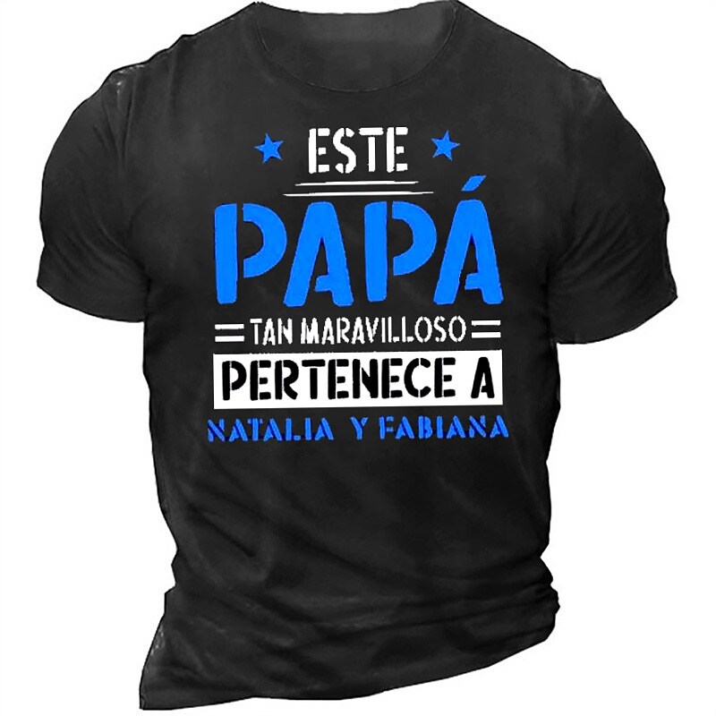 Men's 3D Print PAPA T-shirt