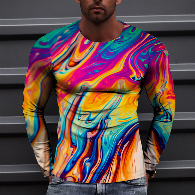 Men's 3D Print Long Sleeve T-shirt