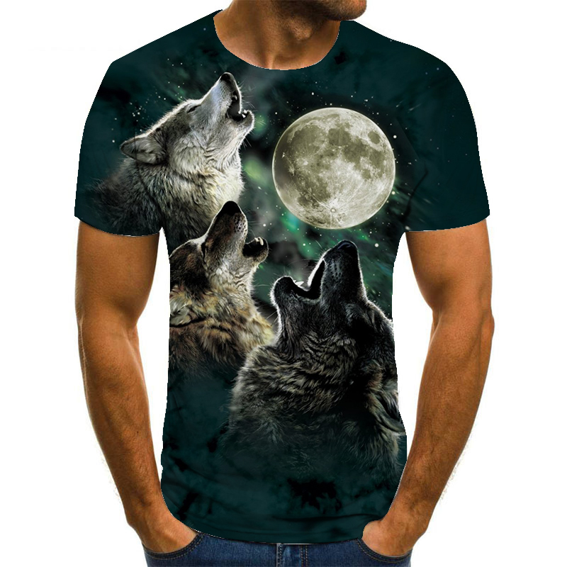 Men's Wolf Print T-shirt