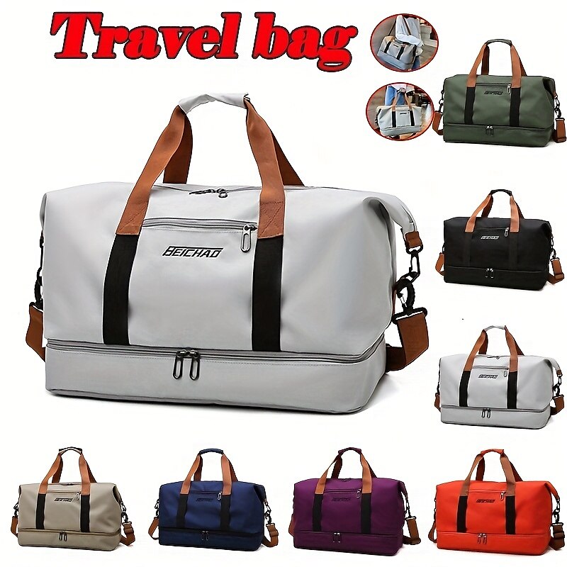 Dry And Wet Separation Large Capacity Travel Bag Casual Outdoor Luggage Bag Handbag