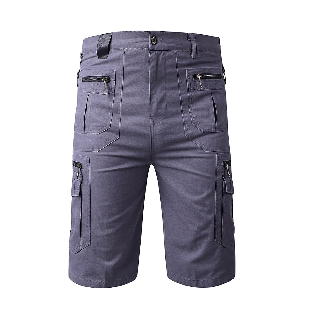 Men's hiking tactical military uniform outdoor breathable wear resistant side pocket zipper overalls shorts cropped pants