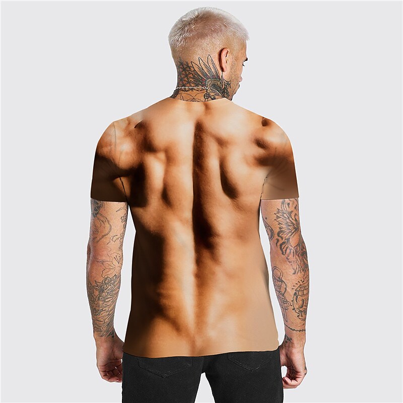 Men's T shirt Graphic Prints Crack Crew Neck 3D Print Holiday Short Sl