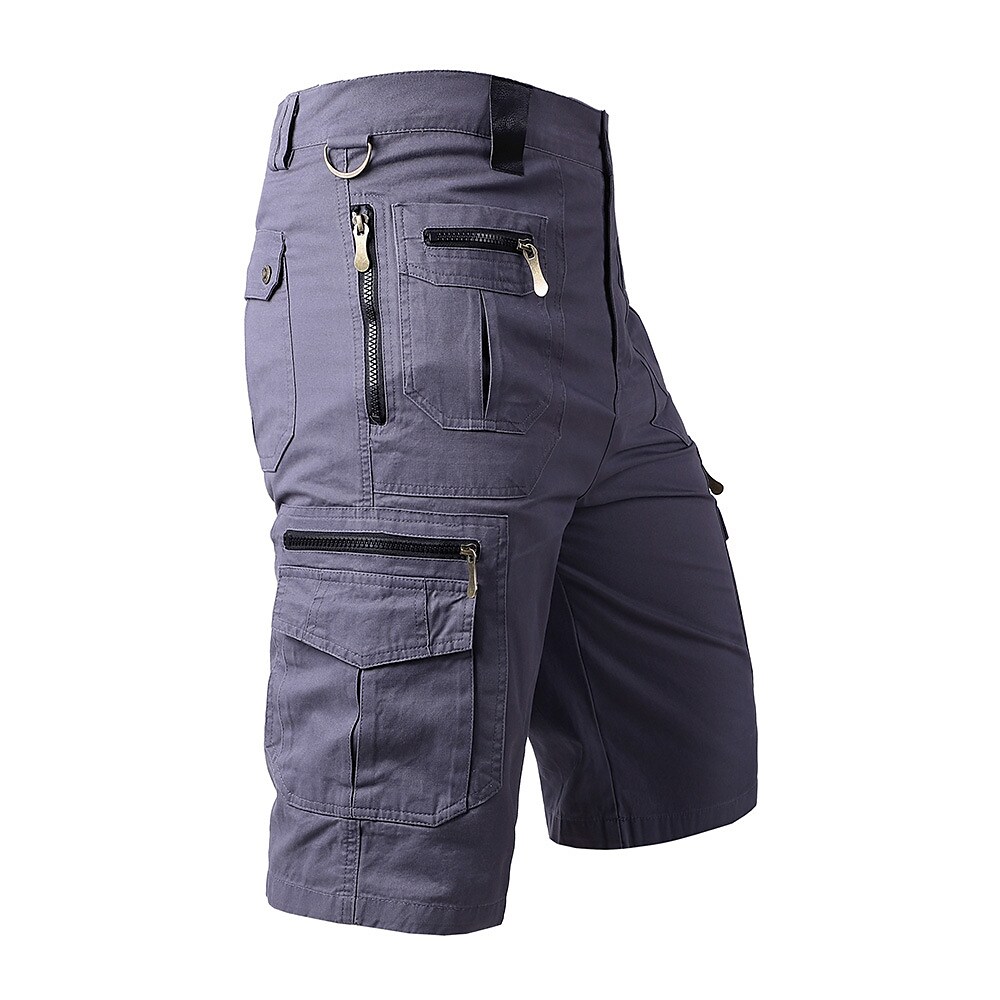 Men's hiking tactical military uniform outdoor breathable wear resistant side pocket zipper overalls shorts cropped pants