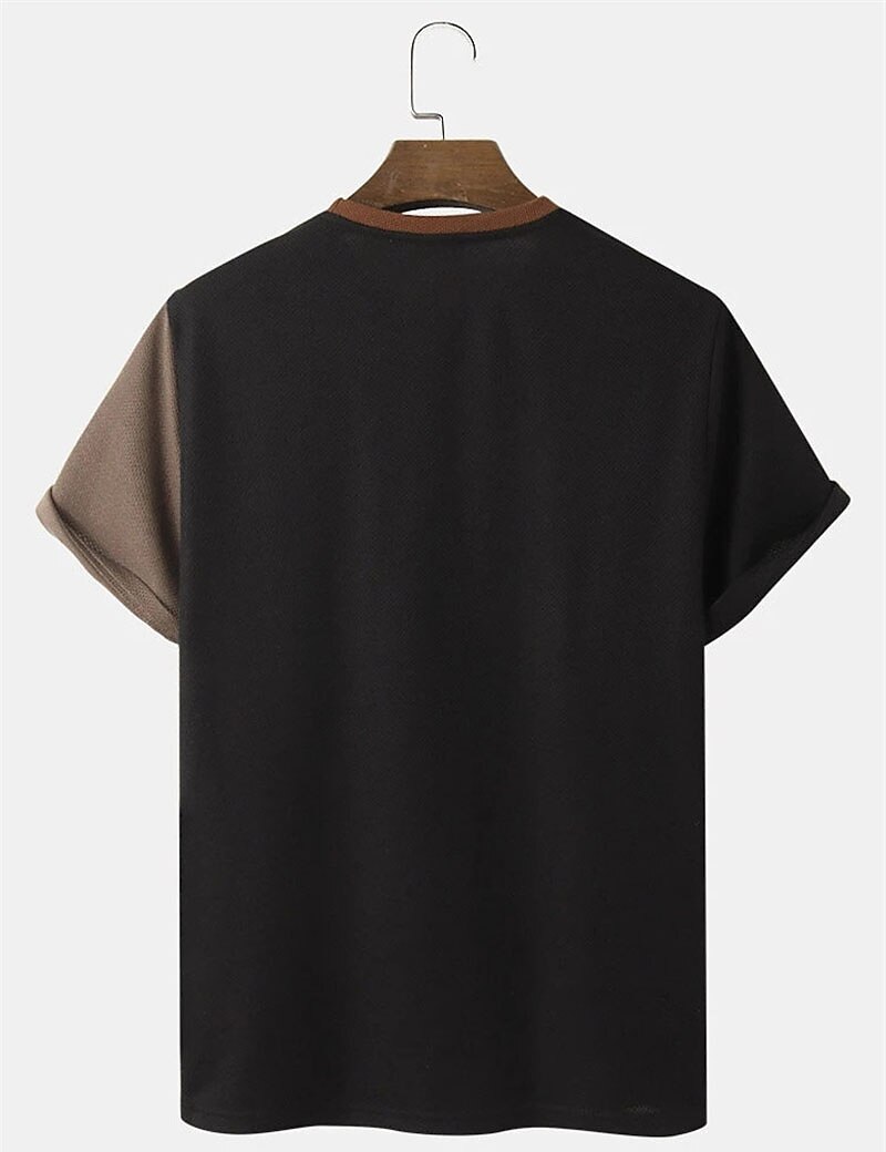 Men's Outdoor Casual Vacation Fashion Comfortable Soft Print Short Sleeves T Shirt