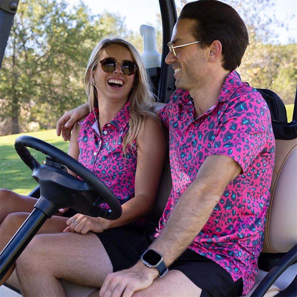 Men's Women's Matching polo Polo Shirt golf apparel Breathable Quick Dry Lightweight Top Spot Summer Golf