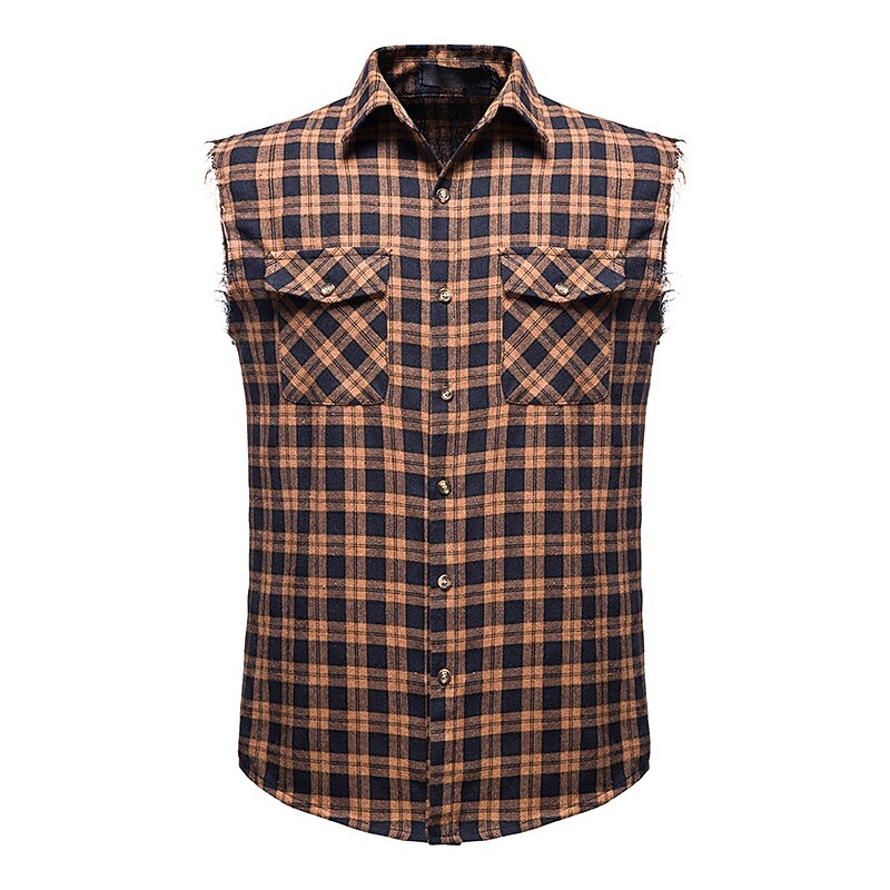 Men's Shirt Button Up Summer Casual Shirt Short Sleeve Plaid Graphic Prints Turndown Street Daily Front Pocket Casual Top