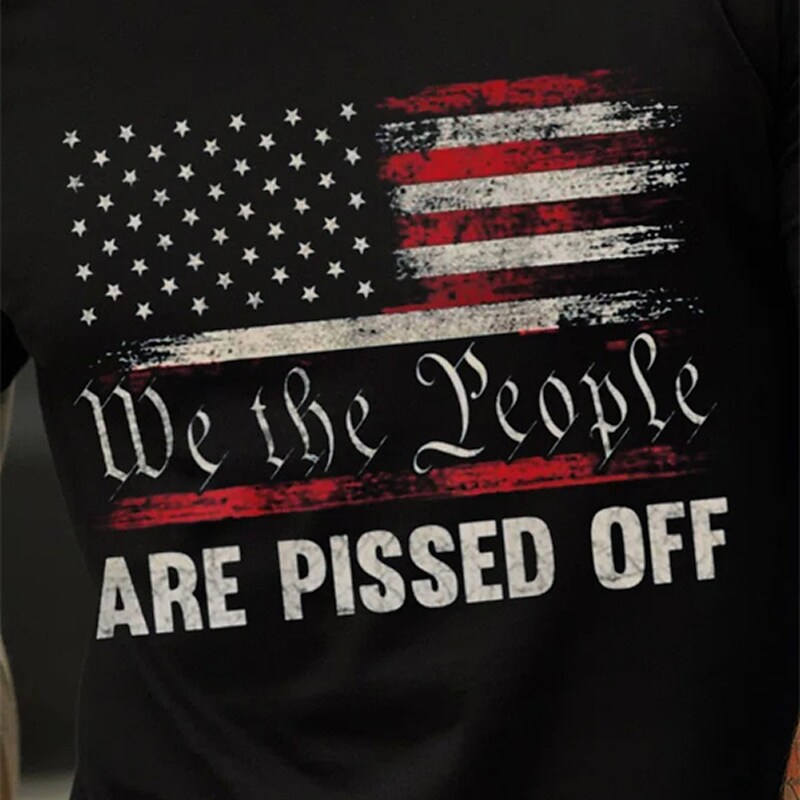 Men's T shirt Graphic Cool Graphic Prints National Flag Crew Neck Vacation Short Sleeves Print Top