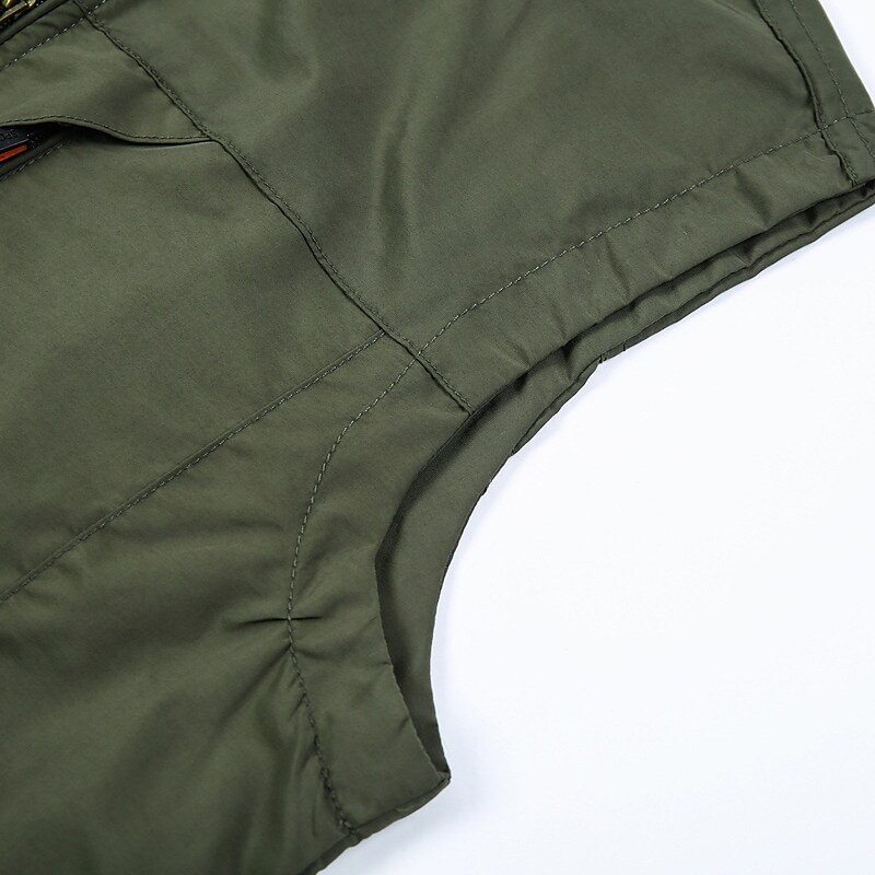 Men's Outdoor Vacation Street Casual Breathable Light Comfortable Pockets Stand Collar Plain Gilet